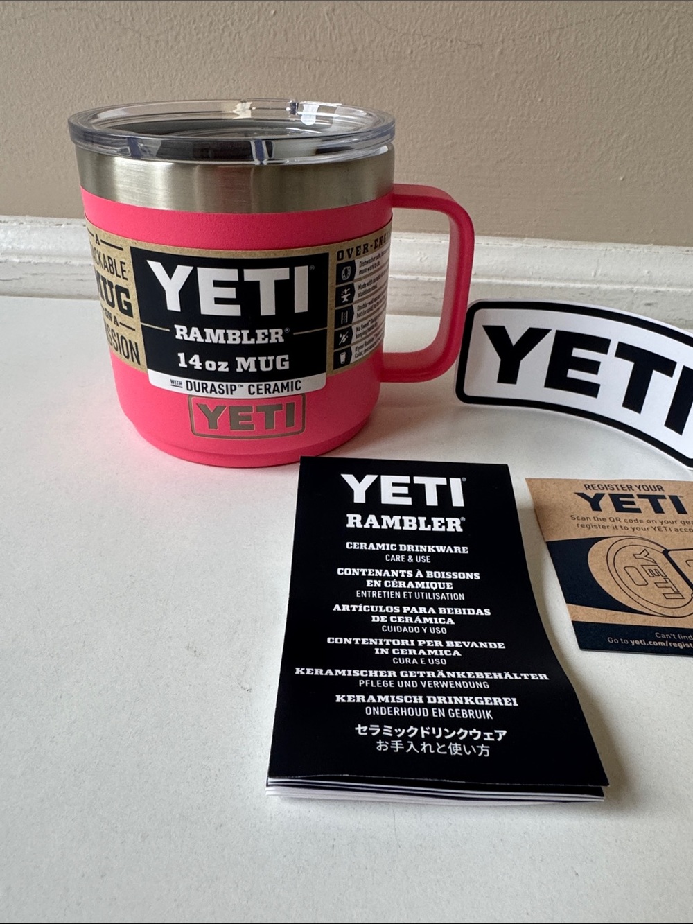 NEW YETI Rambler 14 Oz. Mug Durable Stainless Steel